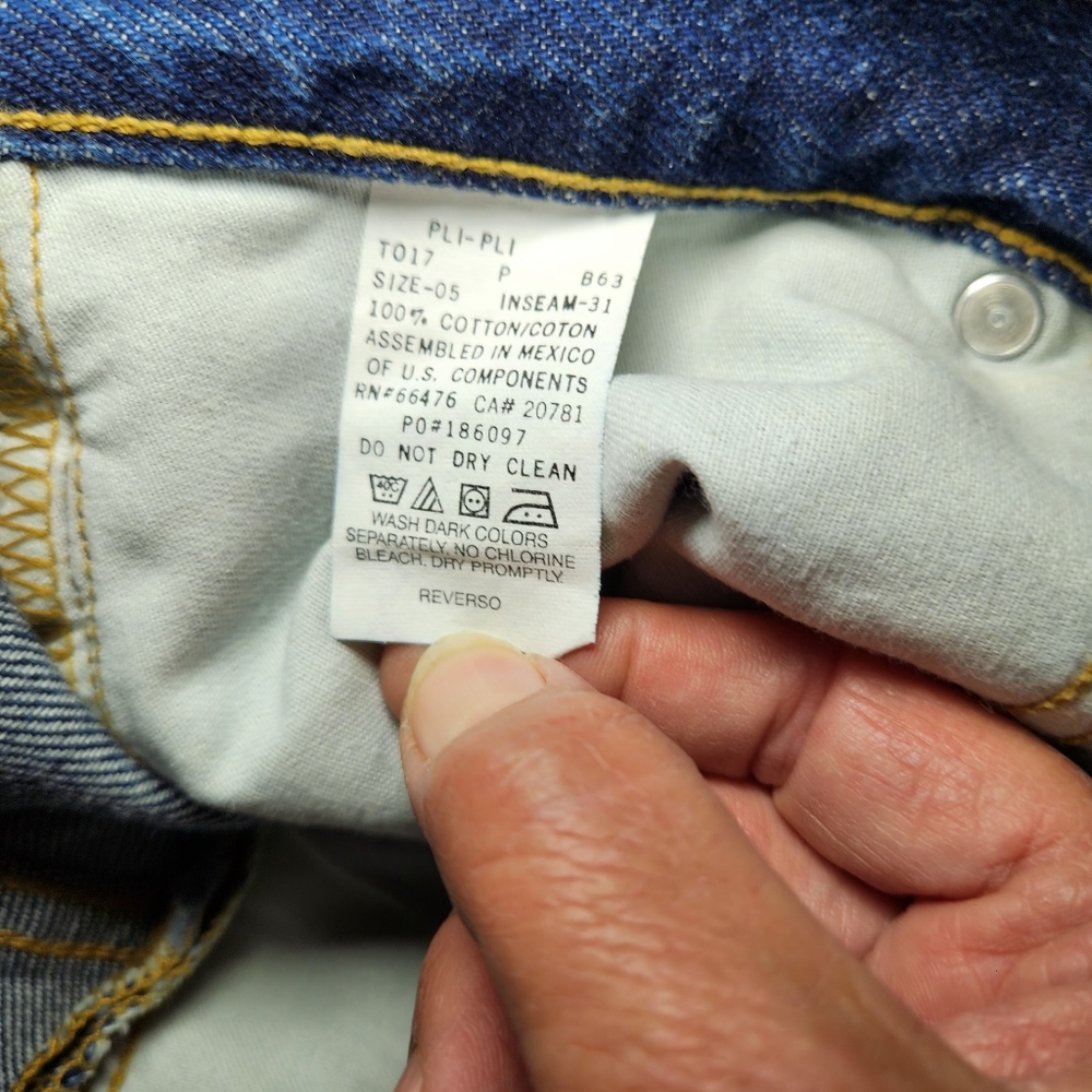 Vtg Tommy Hilfiger Jeans Sz 5 Split Flare Bell Bottom Medium Wash Mid Rise Y2K - Picture 6 of 14